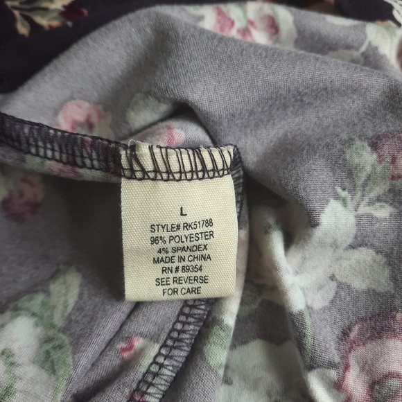 No Comment Bell Sleeve Dress Womens Large Floral - Picture 7 of 8